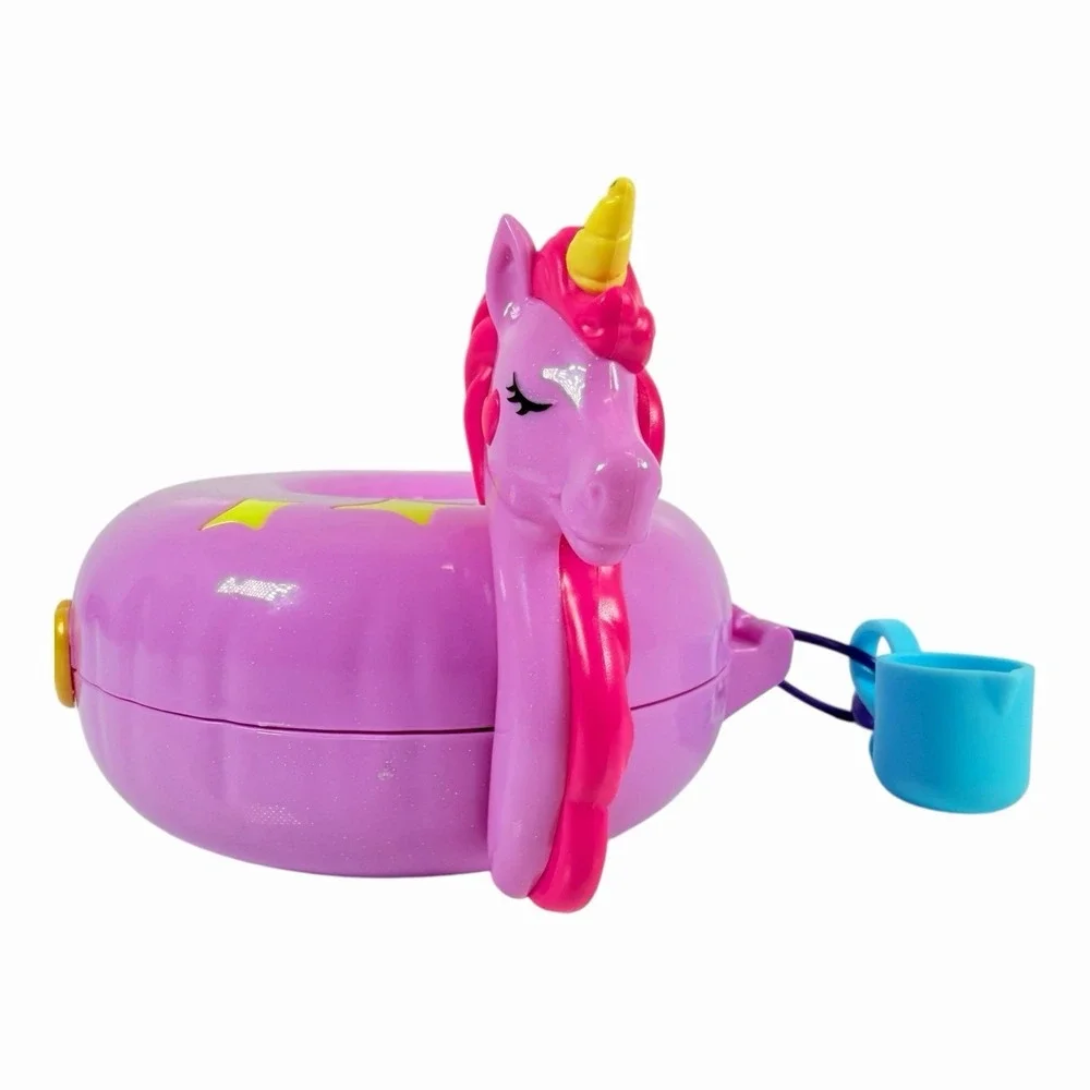 Polly Pocket Sparkle Cove Adventure Unicorn Floatie Compact Complete Set